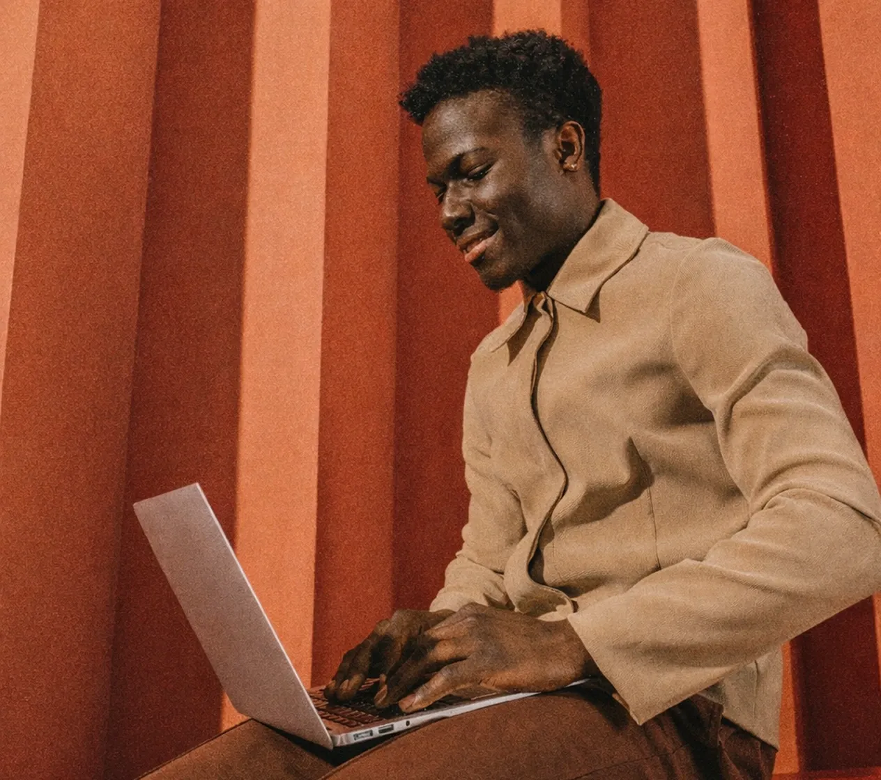 Professional man on a laptop